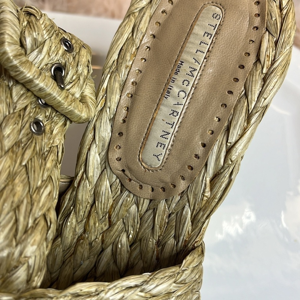 *💚♻️HOST PICK♻️🎉STELLA MCCARTNEY RAFFIA VINTAGE HEELS - Picture 11 of 11